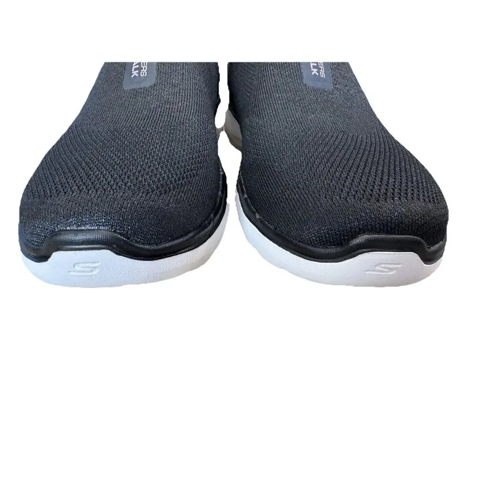 Skechers Slip-Ins Go Walk 6 Fabulous View Women's 9.5 Black Lavender NEW in box